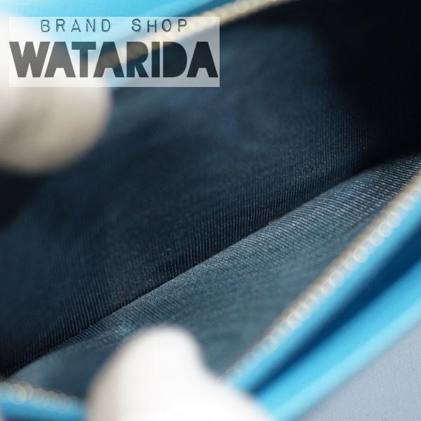 PRADA ターコイズ 長財布 サフィアーノレザー プラダ ] サフィアノレザー ラウンドファスナー長財布