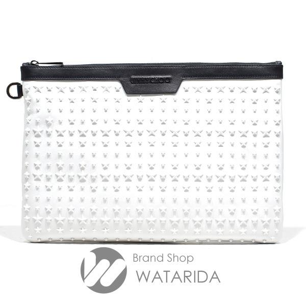 正規逆輸入品 バッグ クラッチ ジミーチュウ メンズ クラッチバッグ 星 スタースタッズ Derek 送料無料 保存袋 タグ付 メンズ サテンレザー ホワイト スタースタッズ バッグ Www Affaires Sociales Gouv Cg