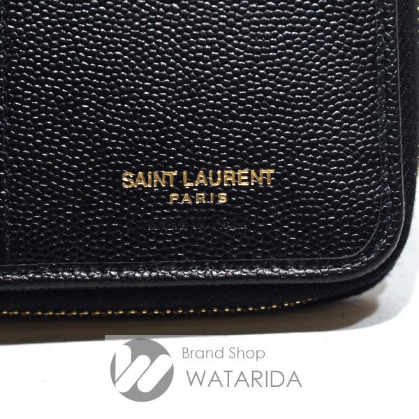 サンローラン モノグラム コンパクトフルジップウォレット レザー ミニ財布 SAINT LAURENT サンローラン 財布 二つ折り モノグラム