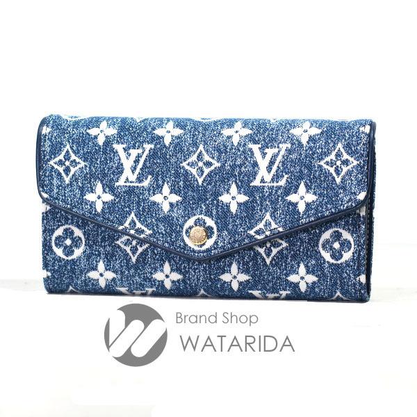 ルイヴィトン Louis Vuitton 財布 ポルトフォイユ・サラ M81183 ジャカード モノグラム デニム 箱・袋付 未使用品 送料無料｜watarida710