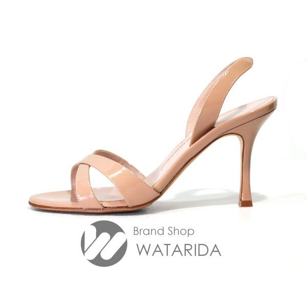 マノロ ブラニク MANOLO BLAHNIK ハイヒール サンダル ベージュ 37  