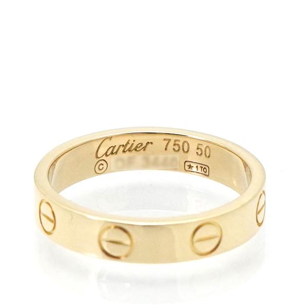 LOVE（Cartier） カルティエ Cartier 指輪 ミニ ラブリング YG750 ＃50  