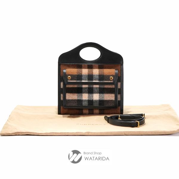 バーバリー ミニポケットバッグ カシミヤ 2Way チェック