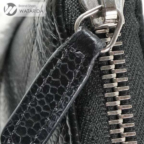 シャネル CHANEL 長財布 マトラッセ キャビアスキン ラウンドジップ 