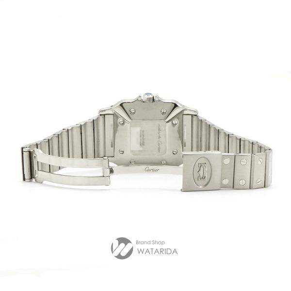 OH済！稀少！サントス ドゥ カルティエ メンズ時計【サントスカレ/ガルベLM】 カルティエ/サントスカレ/サントスガルベLMデイト/ホワイト