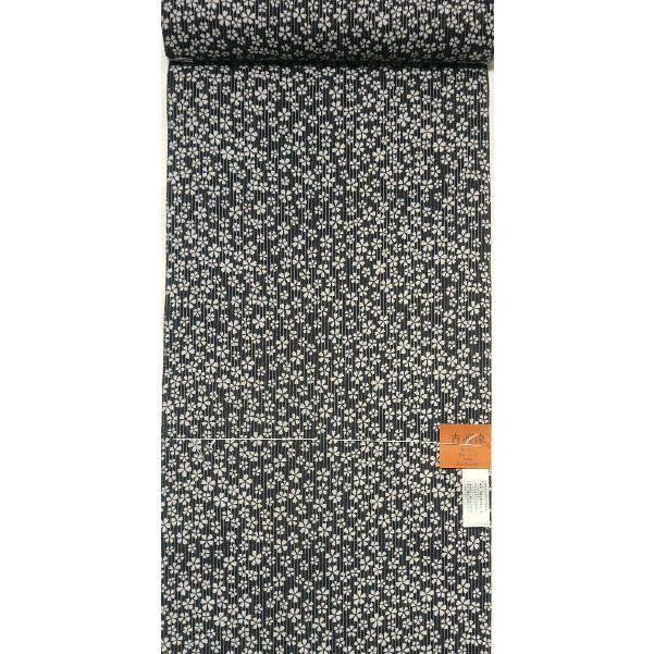 浴衣反物・古渡染・黒地桜柄(菊228)(gw0d01n) : ライフサポート 和太郎  