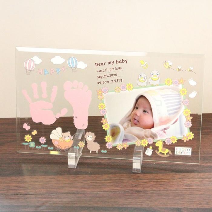手形足型アート 手形アート 赤ちゃん インク スタンプ キット 名入れ フォトフレーム 出産祝い 男の子 女の子 写真 1歳 プレゼント 両親 誕生日 母の日｜watashi-s｜11