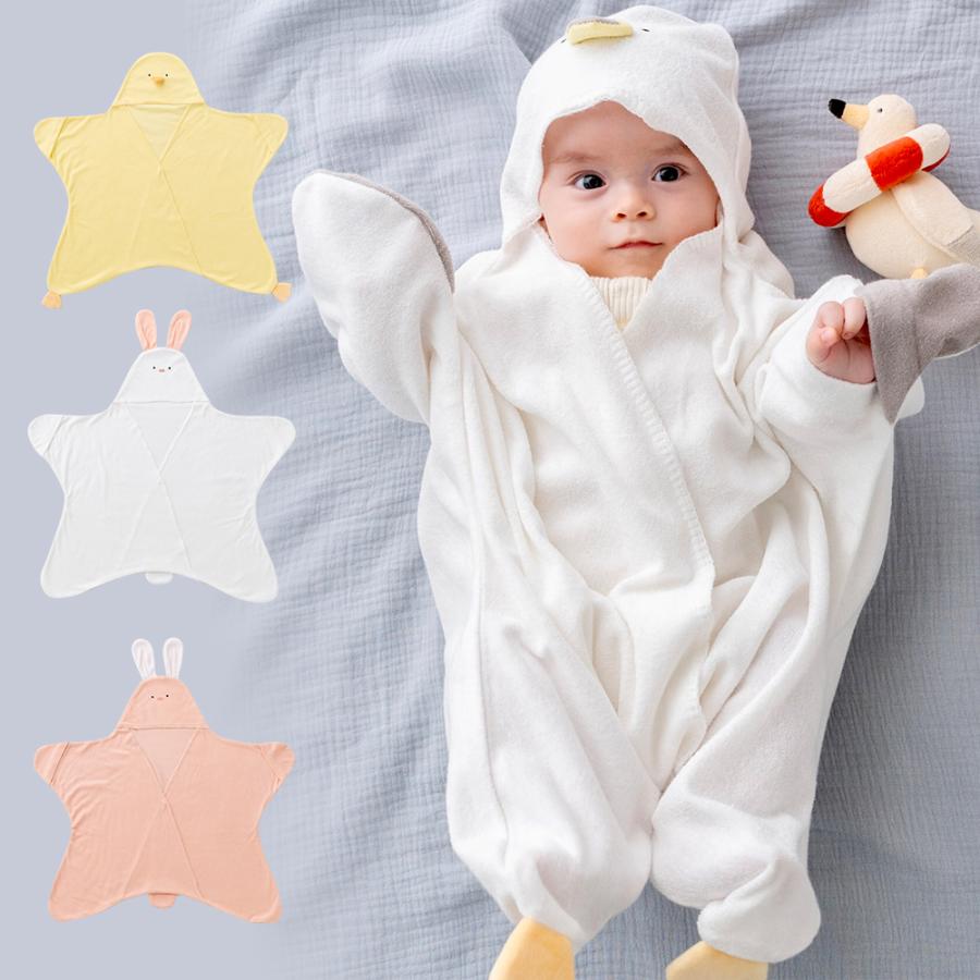 送料無料 赤ちゃん おくるみ うさぎ ひよこ カモメ 退院 春 夏用