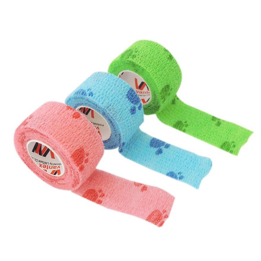 vantex 自着性 伸縮包帯 クイックテープ 25mm×3m 24個 肉球プリント