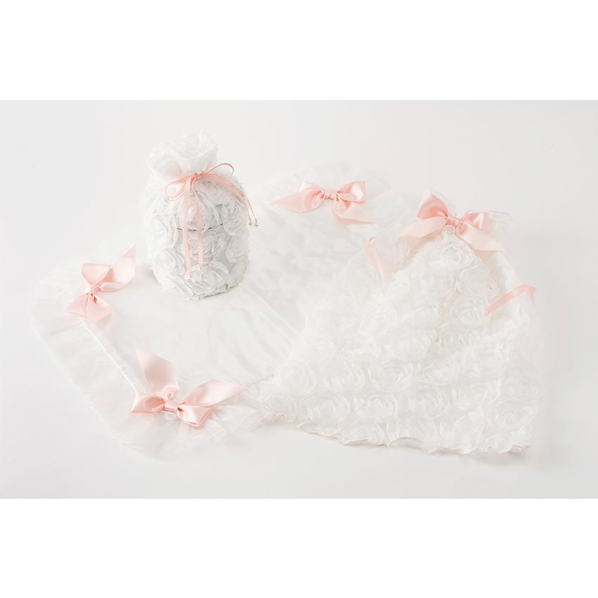 ペット用 レース 骨壷カバー　天使のリボン　4寸用 ピンク |  | 02