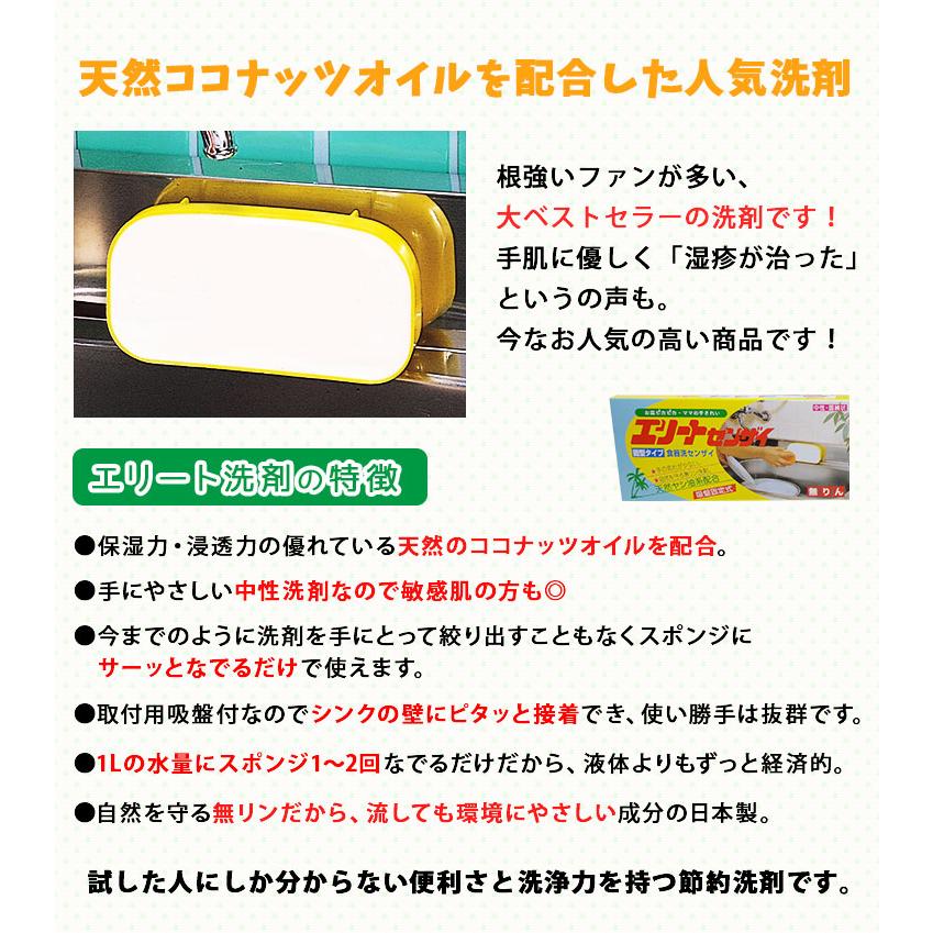 食器用洗剤 エリートセンザイ 580ｇ天然ヤシ油 固形型｜watasinoseikatu｜03