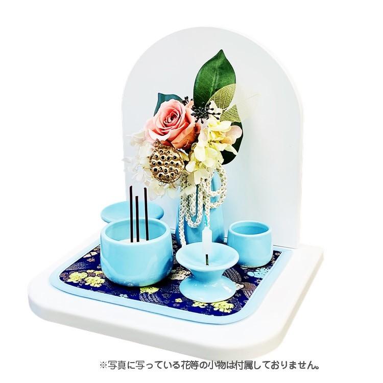 ペット用 仏壇 半円ステージ / 幅225×高225×奥195mm 木製 ステージ仏壇 供養台 フォトフレーム 写真立て コンパクト 納骨堂 手元供養 仏壇 犬 猫 うさぎ |  | 01