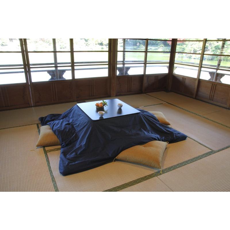 Kotatsu こたつ布団カバー　正方形　205ｃｍ角用　なごみ　こい藍