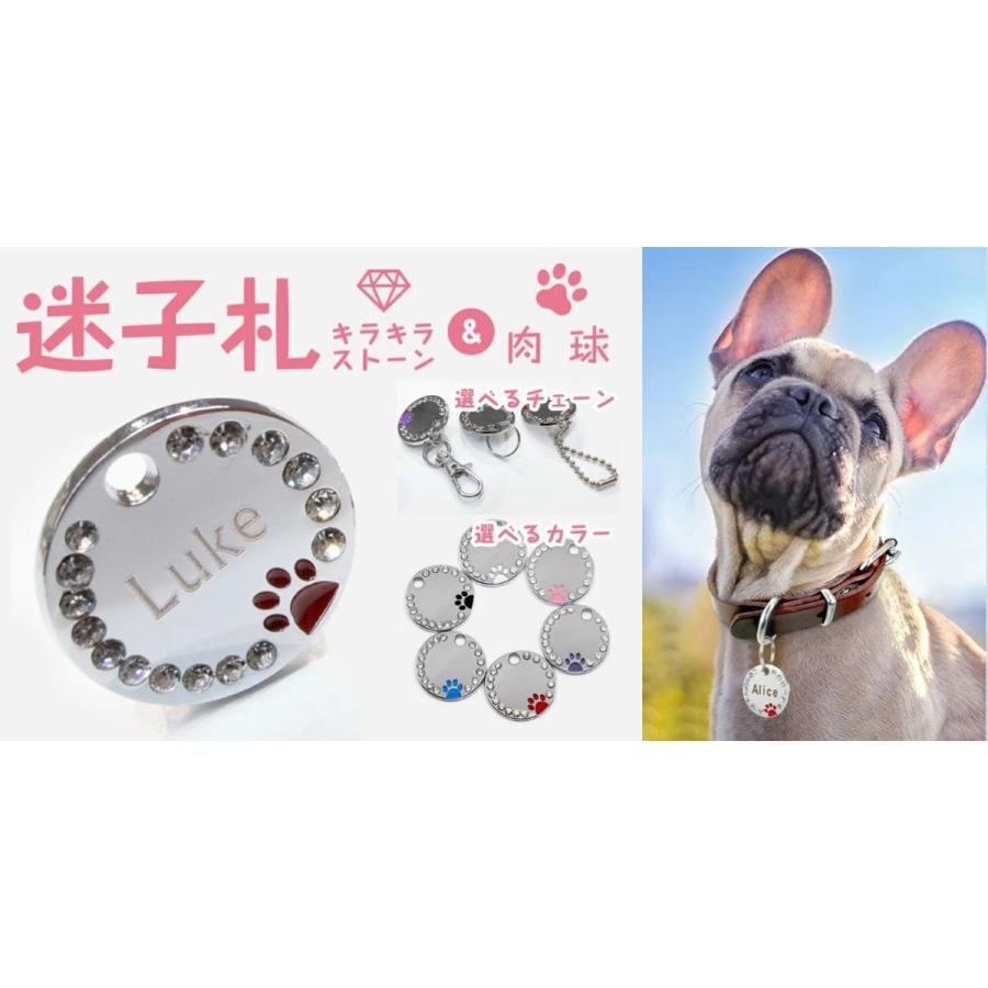 直送商品 愛犬用レザーネームチョーカードッグタグセット 肉球 Dprd Jatimprov Go Id