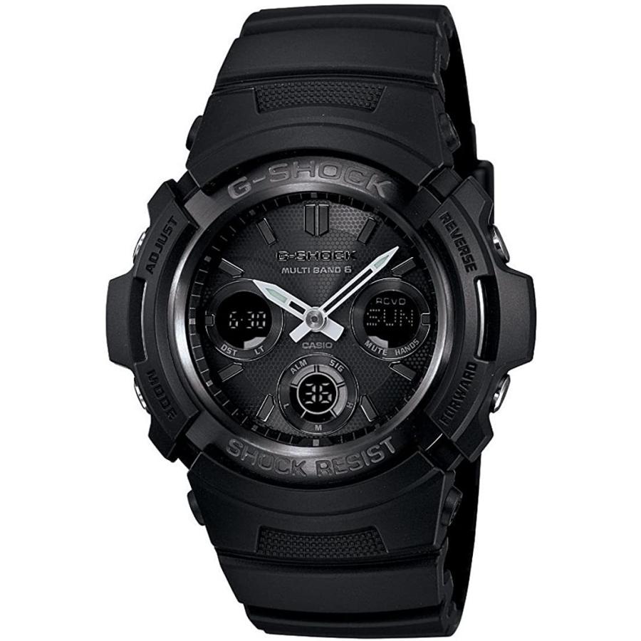 【即納】CASIO カシオ G-SHOCK Gショック 電波受信世界6局 マルチバンド6 タフソーラー AWG-M100B-1A オールブラック アナデジ 腕時計 メンズ|watch-index|02