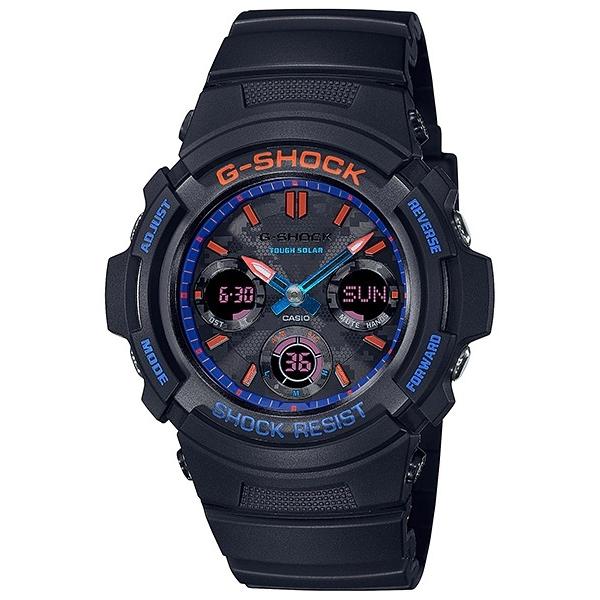 CASIO カシオ G-SHOCK Gショック アナデジ 耐衝撃構造 タフソーラー AWR-M100SCT-1A ブラック ネオンカラー 腕時計 メンズ レディース｜watch-index｜02