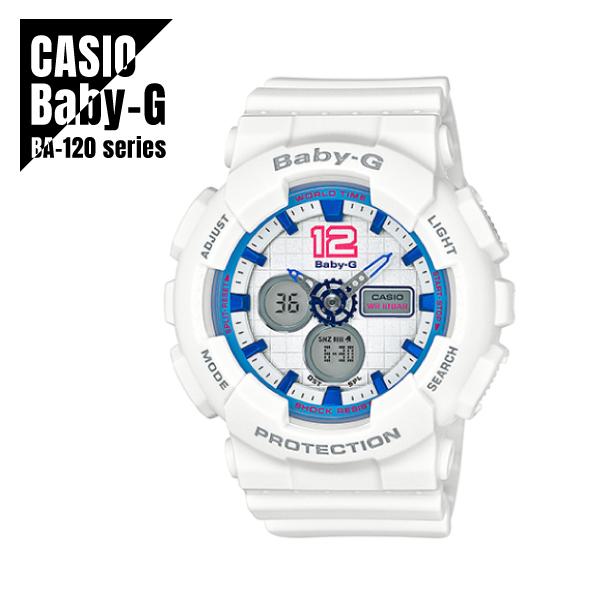 ▼▼CASIO カシオ レディース腕時計 クオーツ Baby-G PROTECTION  BA-120-7BJF ホワイト CASIO カシオ レディース腕時計 クオーツ Baby-G PROTECTION BA-120