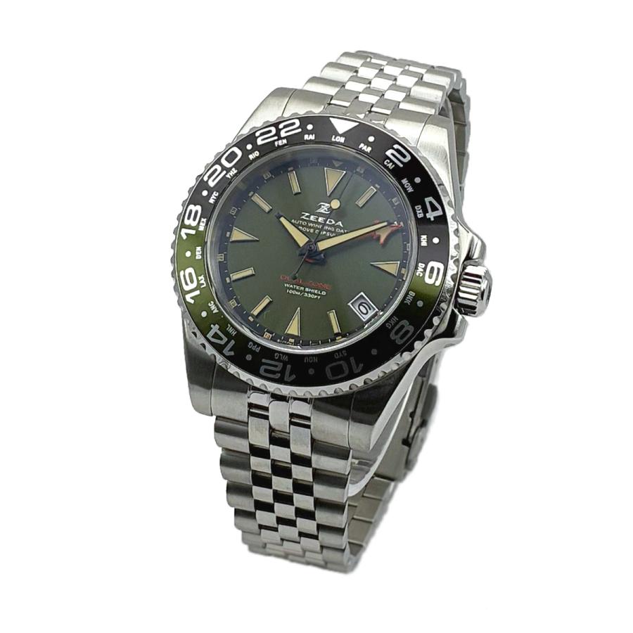 【即納】 ZEEDA DUAL-ZONE ジーダ デュアルゾーン 自動巻き GMT機能 40mm サファイアガラス DU-KH 腕時計 メンズの画像