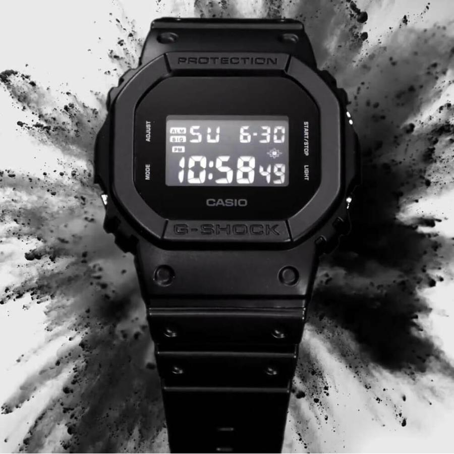 【即納】CASIO カシオ G-SHOCK Gショック Solid Colors ソリッドカラーズ DW-5600BB-1 オールブラック メンズ 腕時計｜watch-index｜03