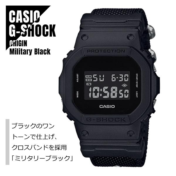 【即納】CASIO カシオ G-SHOCK Gショック ミリタリーブラック クロスバンド DW-5600BBN-1 腕時計 メンズ｜watch-index