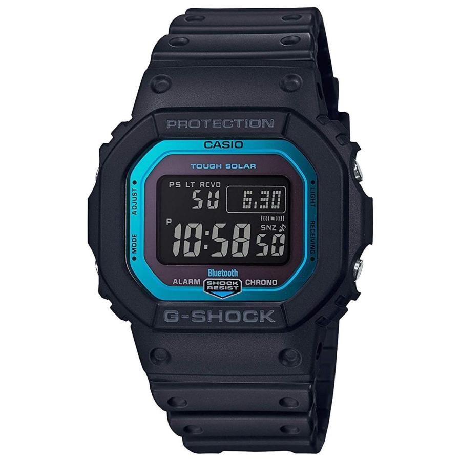 【即納】CASIO カシオ G-SHOCK Gショック Bluetooth搭載 モバイルリンク 電波ソーラー GW-B5600-2 ブラック×ブルー メンズ 腕時計｜watch-index｜02