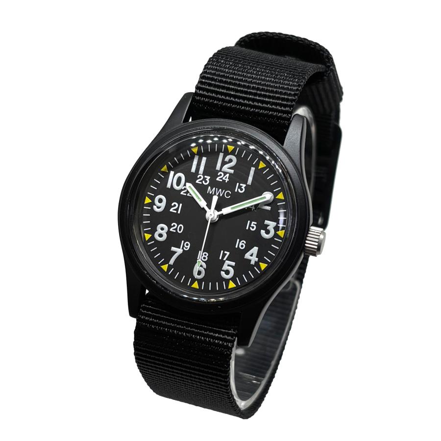 MWC 【即納】MWC ミリタリーウォッチ 2色対応 ブラック／カーキ