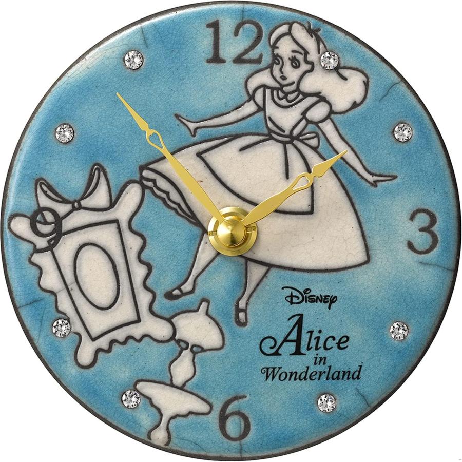 リズム時計 ディズニー ふしぎの国のアリス 置・掛 兼用時計 イタリア陶器使用 Disney（ディズニー） 【即納】RHYTHM リズム 掛け時計 置き時計