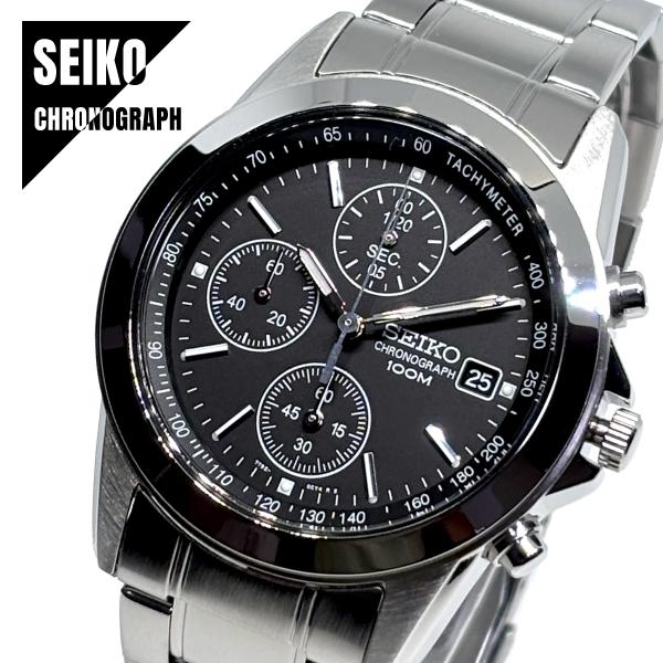 だ*ん様 SEIKO クロノグラフ 腕時計 シルバー ブラック SEIKO（セイコー） 【即納】SEIKO CHRONOGRAPH クロノグラフ 日本製