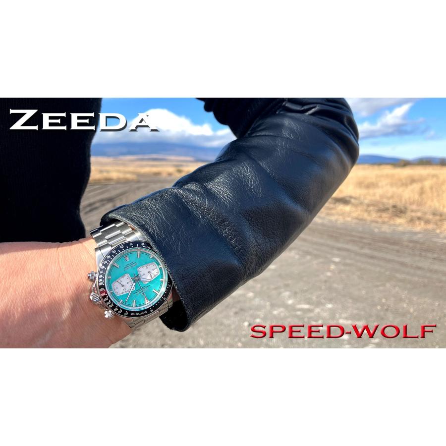極美品　ZEEDA ジーダ　スピードウルフ　クロノグラフ　サファイアガラス 即納】ZEEDA SPEED-WOLF ジーダ スピードウルフ クロノグラフ TMI
