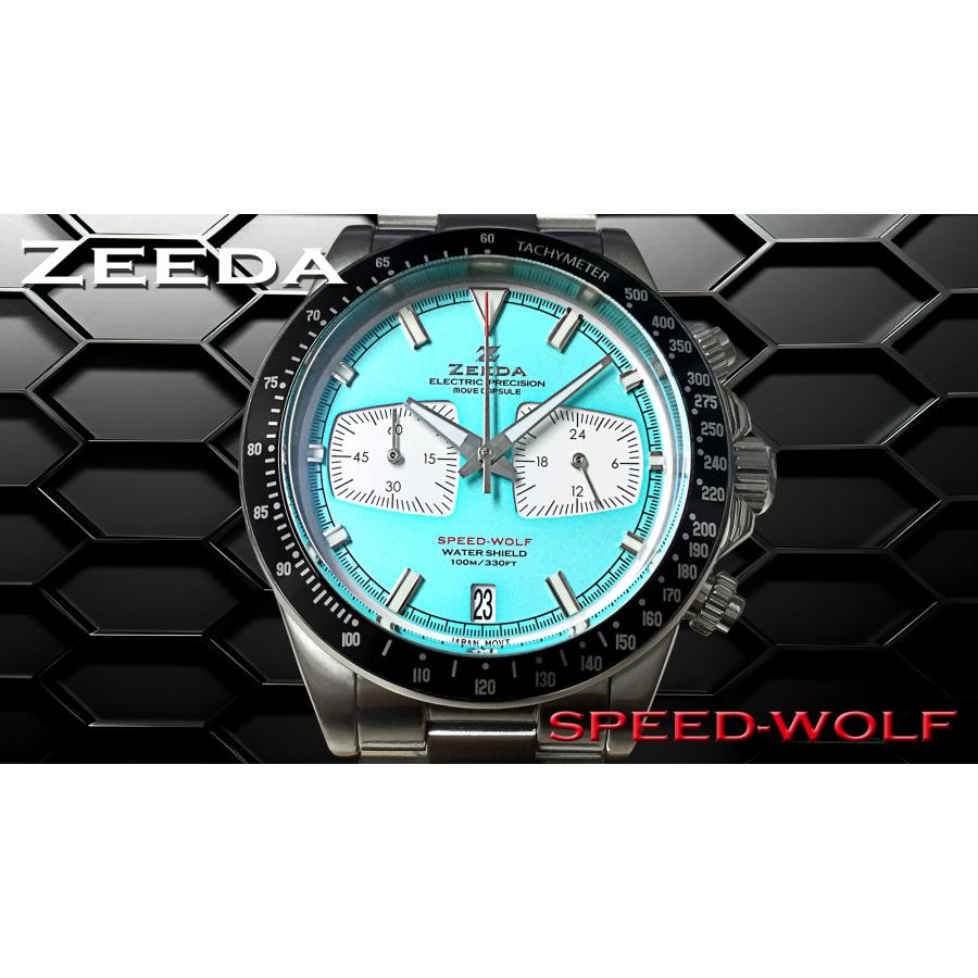 即納】ZEEDA SPEED-WOLF ジーダ スピードウルフ クロノグラフ TMI