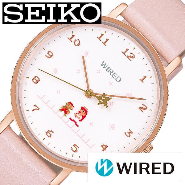 セイコー ワイアード エフ スーパーマリオ コラボ 限定モデル マリオ ピーチ姫 時計 SEIKO WIREDf 腕時計 レディース ピンク