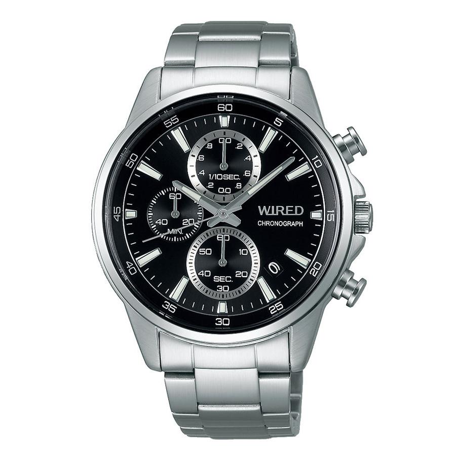 ワイヤード　セイコー　クロノグラフ　ブラック WIRED セイコー ワイアード 時計 SEIKO 腕時計 メンズ ブラック