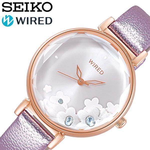 セイコー ワイアードエフ 時計 SEIKO WIREDf 腕時計 レディース ホワイト AGEK448 人気 おしゃれ ファッション かわいい きれい 綺麗 クリスタル｜watch-lab