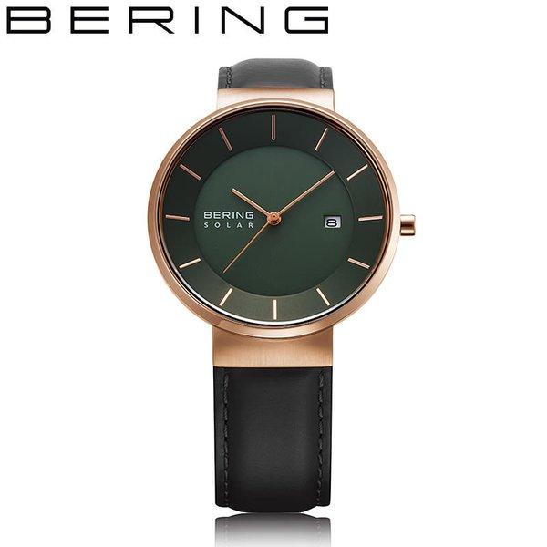 ベーリング ソーラー 腕時計 Bering 時計 メンズ グリーン 469 人気 ブランド おすすめ おしゃれ ブラック 黒 レザー 革ベルト 緑 サステナブル Ber 469 正規腕時計の専門店ウォッチラボ 通販 Yahoo ショッピング