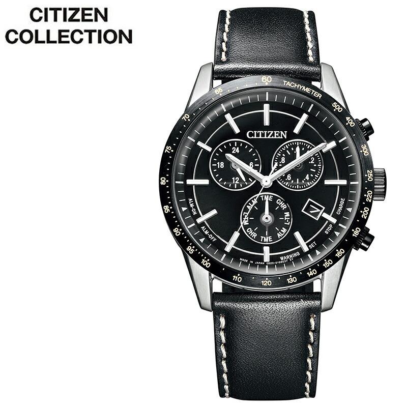 シチズンコレクション ソーラー 時計 CITIZEN COLLECTION 腕時計 メンズ ブラック BL5496-11E 人気 ブランド 電池交換不要 エコドライブ クロノグラフ