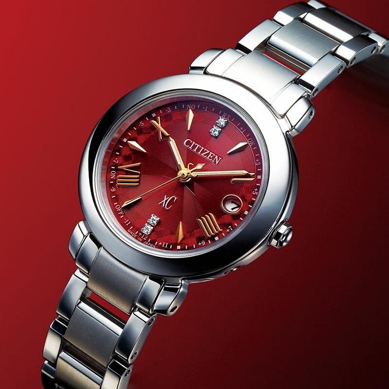 CITIZEN XC アナログ電波時計 赤 ES9440-51X XC シチズン クロスシー 情熱コレクション ソーラー 電波 時計 CITIZEN