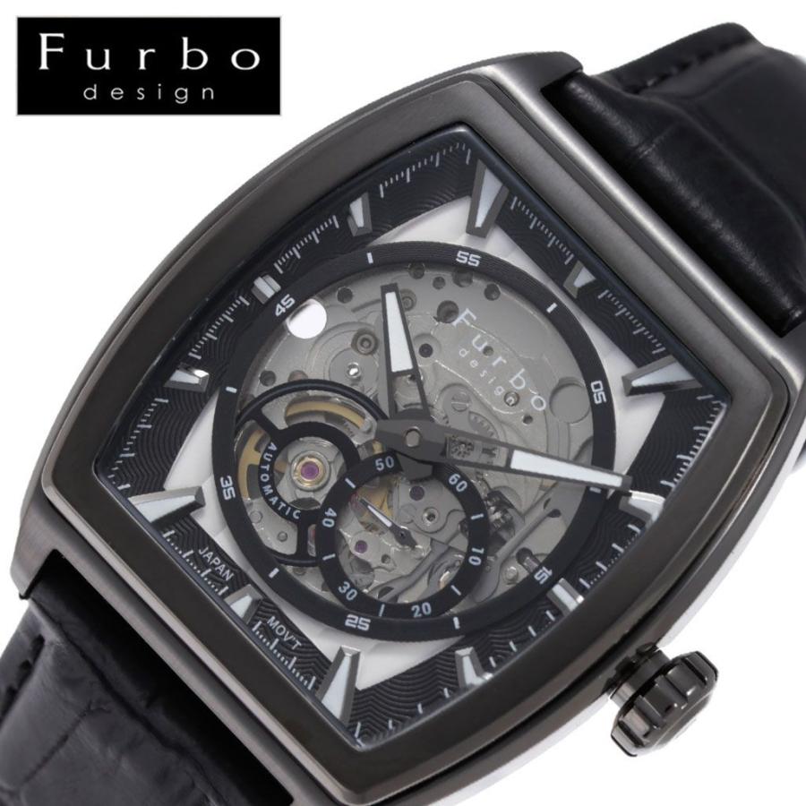 フルボデザイン 機械式 時計 Furbo design 腕時計 メンズ ブラック