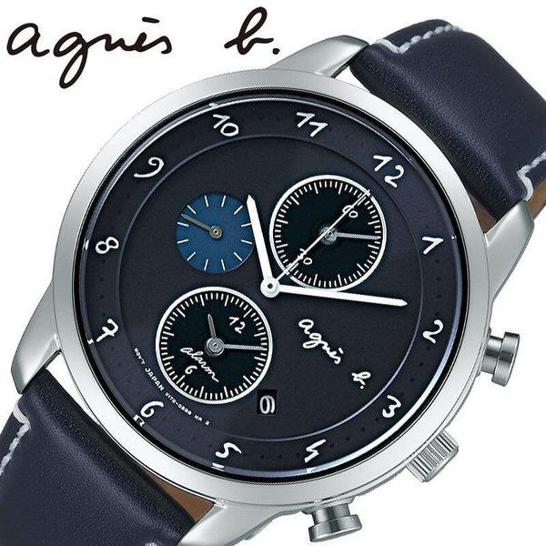 販売元直販 アニエスベー 腕時計 Marcello マルチェロ クロノグラフ Agnes B 誕生日 Marcello メンズ 男性 ネイビー クロノグラフ レザー 革ベルト 時計 ソーラー クォーツ Fbrd972 人気 おし Fbrd972 正規腕時計の専門店ウォッチラボ 春夏新作