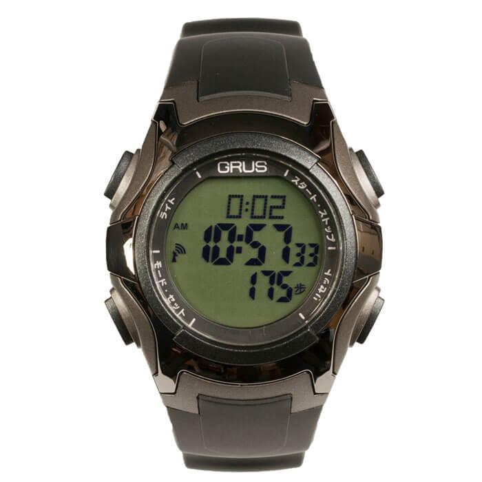 グルス 歩数計付き 電波時計 GRUS 腕時計 メンズ レディース 液晶 GRS005-01 人気 ブランド おすすめ ジョギング 散歩 ウォーキング スポーツ ランニング｜watch-lab｜02