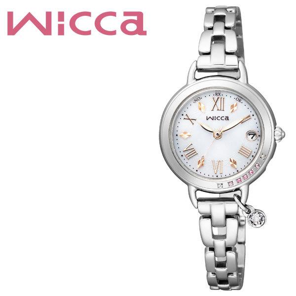シチズン ウィッカ ソーラー 電波 時計 CITIZEN wicca 腕時計レディース ホワイト KL0-812-11 シンプル ゴールド 限定 人気 ブランド アナログ ラウンド｜watch-lab