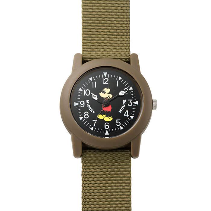 ディズニー ミッキーマウス ミリタリーデザイン 時計 DISNEY Mickey Mouse 腕時計 テープウォッチ TAPE WATCH ユニセックス メンズ レディース｜watch-lab｜03