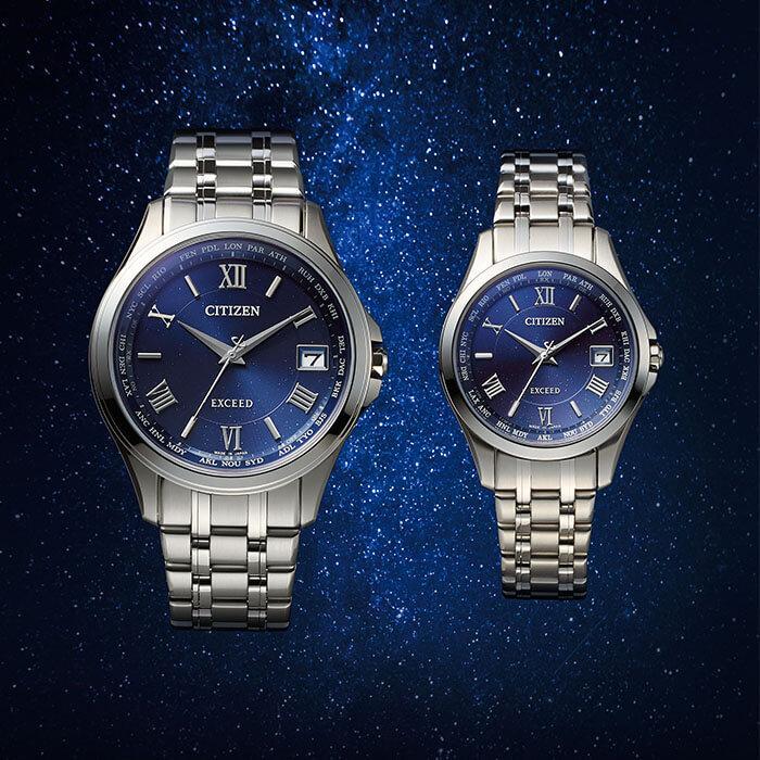 人気のネイビー文字盤　シチズン　高級ライン　エクシード　電波ソーラー　軽量チタン EXCEED(CITIZEN) シチズン 時計 CITIZEN 腕時計 エクシード EXCEED