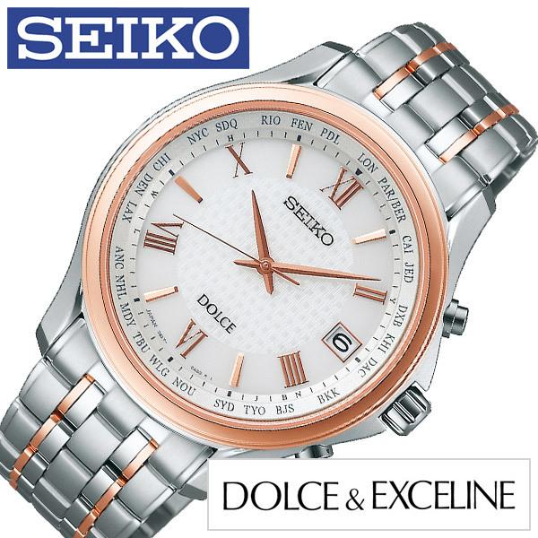 レビューで送料無料 セイコー ドルチェ アンド エクセリーヌ ソーラー 電波 時計 Seiko Dolce Exceline 腕時計 メンズ シルバー Sadz2 チタン アナログ ピンクゴールド 安い Www Daptuc Gr