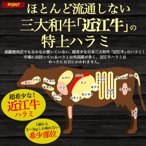近江牛 焼肉用 特上 ハラミ 400g おうみ牛 送料無料 お中元 お肉 牛肉 和牛 国産 ホルモン ブランド牛 新築祝い 誕生日祝い 贈答用 熨斗 焼き肉 希少 M Haramio スマホdeグルメ ウォッチミー 通販 Yahoo ショッピング