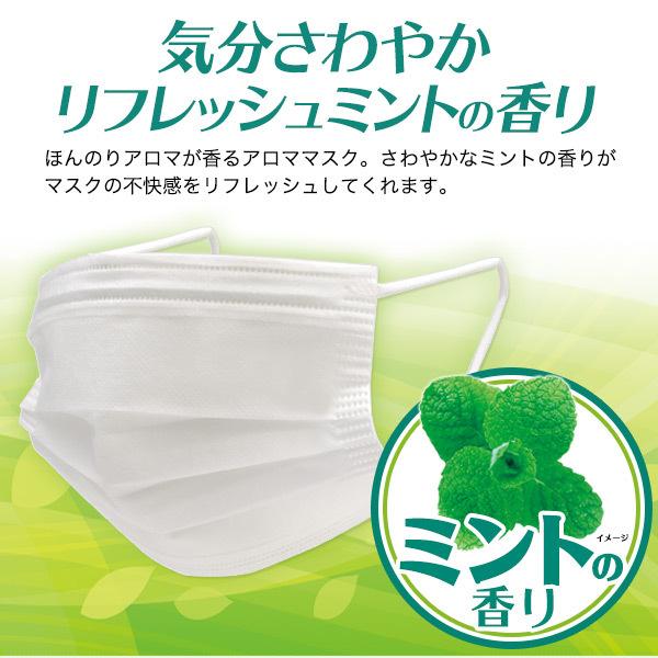 アロママスク ミントの香り 10枚入り 大人用 レギュラーサイズ プリーツタイプ 立体3層 不織布マスク リラックス 快適 癒し 香り リフレッシュ Mask 10 Mt スマホdeグルメ ウォッチミー 通販 Yahoo ショッピング