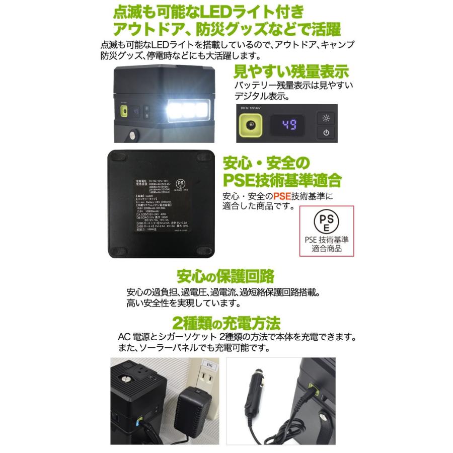 超大容量100 000mahバッテリー ポータブル電源 防災 アウトドア 出力ac Dc Usb Mp026 スマホdeグルメ ウォッチミー 通販 Yahoo ショッピング