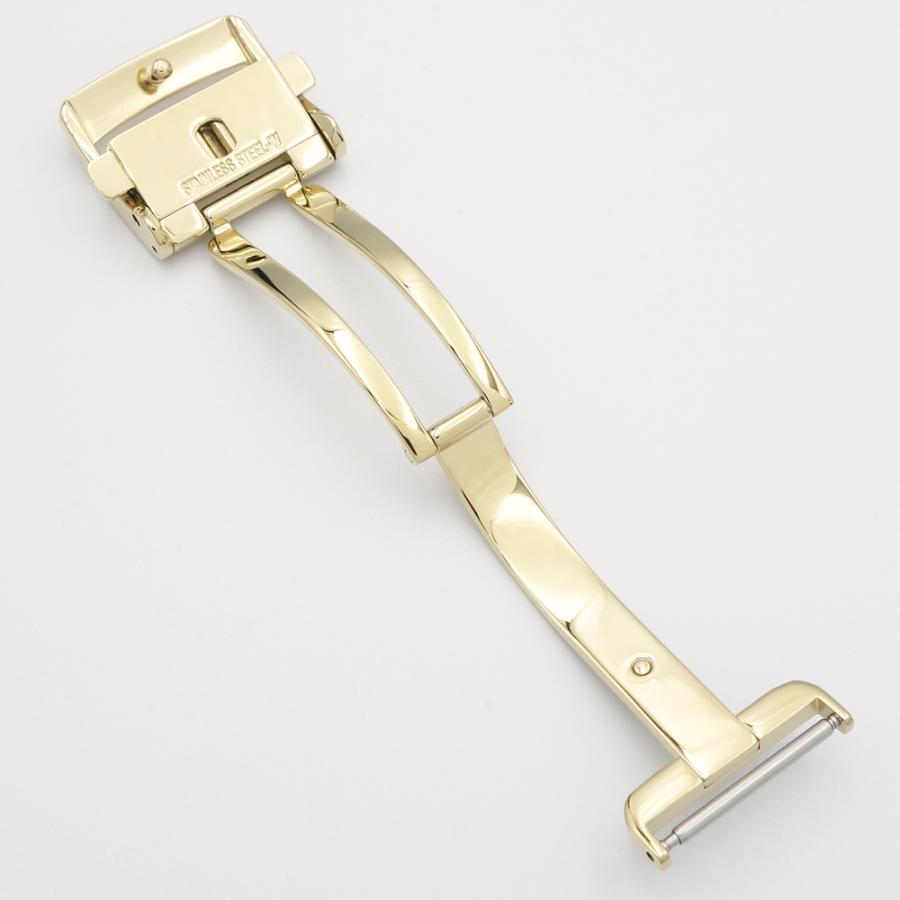 SEIKO（セイコー） 18mm Dバックル プッシュ式 SEIKOロゴ入り 金色