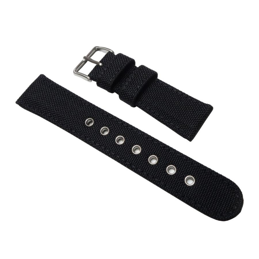 22mm シチズンV1085-06E CA0255-01E純正ベルトバンド 59-S52400 黒 布