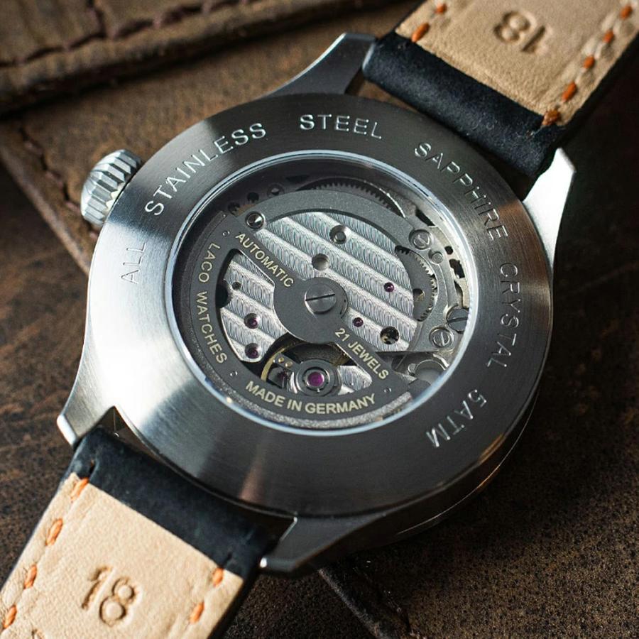 腕時計 ラコ Laco 862129 PILOT Neapel39 パイロット ネアペル39 機械式自動巻き 正規品【お取り寄せ】 爆買の画像