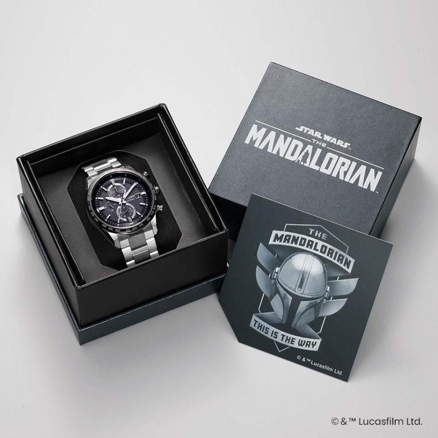 腕時計 シチズン アテッサ ACT Line AT8385-55E STARWARS The Mandalorian Beskar Model メンズ エコ・ドライブ電波 正規品の画像